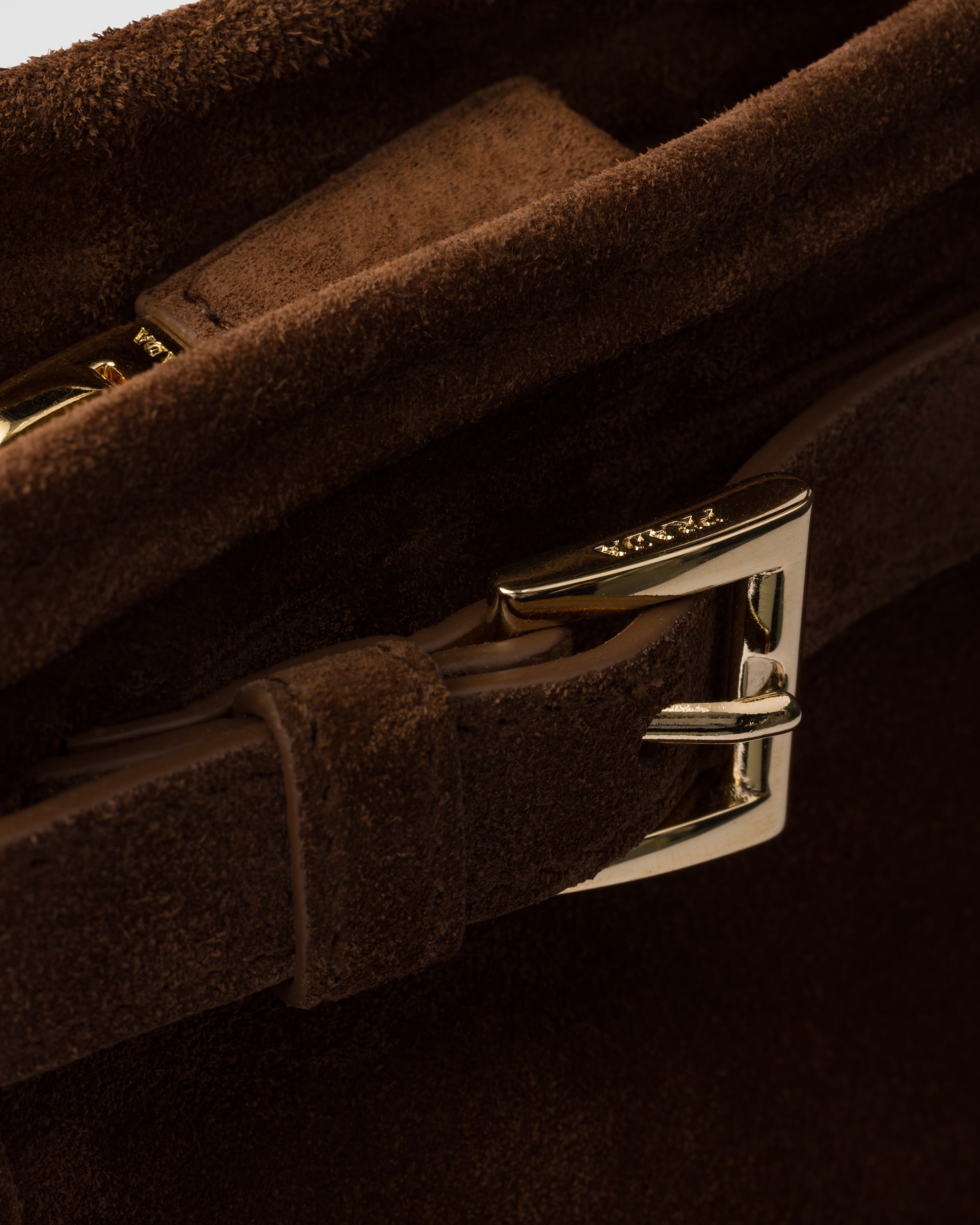 Prada Bonnie large suede handbag - Image 4